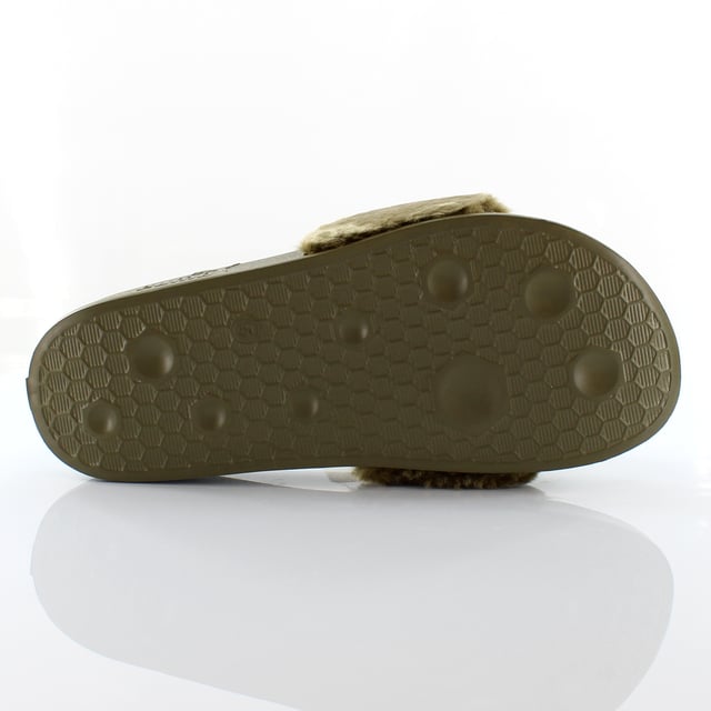 Puma x Leadcat Fenty FU Fur Womens Sliders Slip On Slide Olive