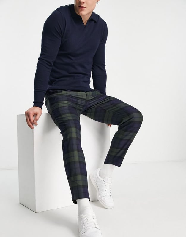 Check trousers topman discount