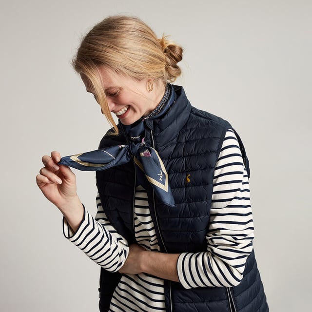 Joules Womens Bramley Padded Quilted Packable Gilet