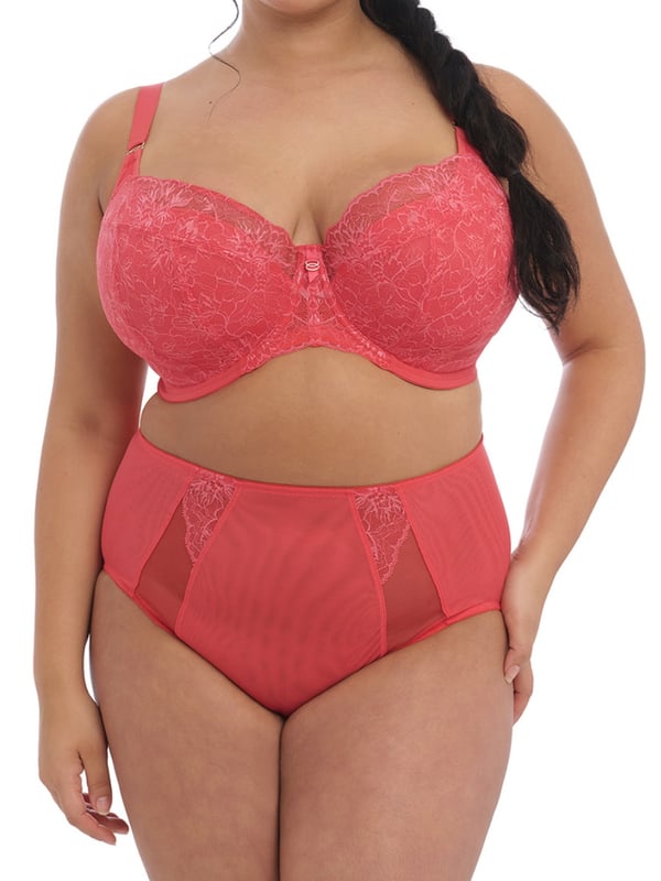 Brianna Padded Half Cup Bra. Convertible back. Vertical seams for lift. Stretch lace for ease of fit. Product is hand wash only.