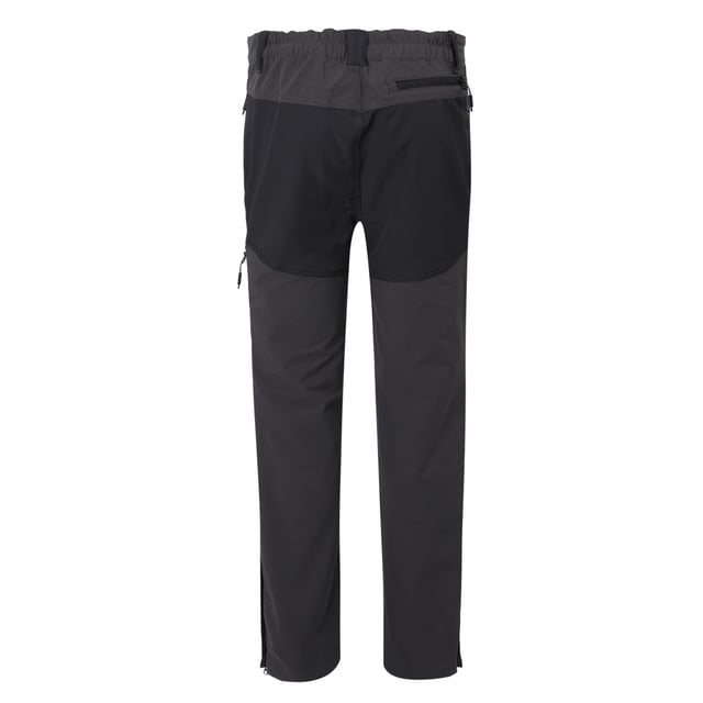 Material: Elastane, Polyester. Fabric: Stretch. Design: Logo. Fabric Technology: Isoflex, Water Repellent, Wind Resistant. Belt Loops, Side Zip Ankles, Ventilation Panels. Pockets: 2 Side Pockets, 1 Back Pocket, 1 Thigh Pocket, Zip. Waistline: Part Elasticated. Weatherproof.