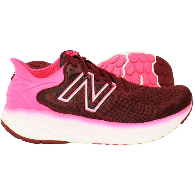 New Balance Fresh Foam 1080v11 Lace-Up Pink Synthetic Womens Running Trainers W1080G11