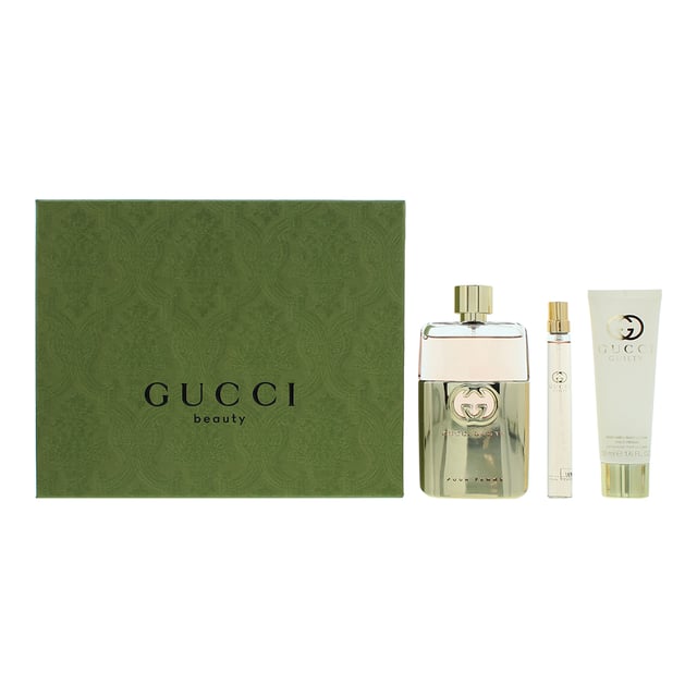 Gucci Guilty Pour Femme 3 Piece Gift Set Eau de Parfum 90ml Eau