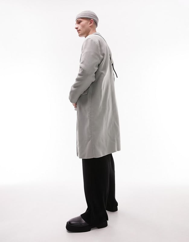 Topman green coat best sale