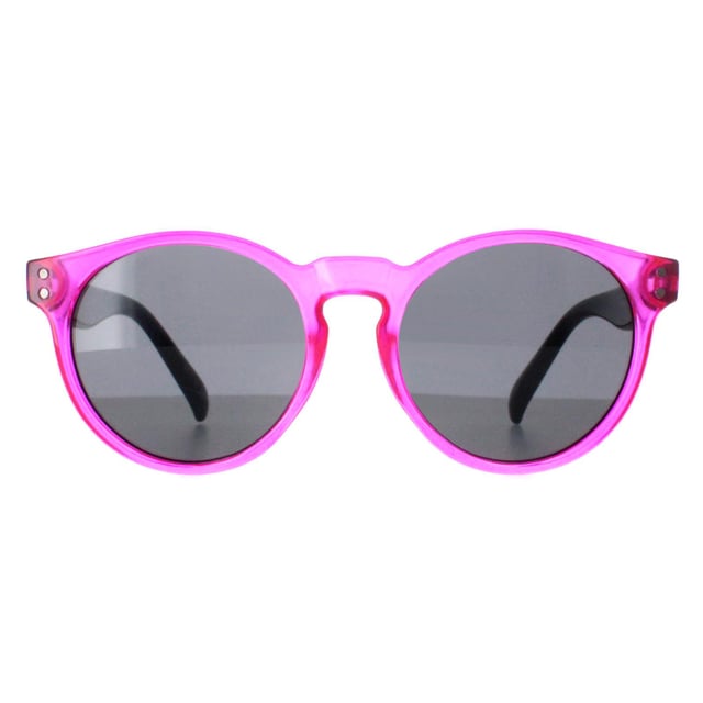 Smarty Round Kids Transparent Pink Black Grey X2944  Sunglasses Brighten your child's look with SMARTY Designer Sunglasses model X2944E, perfect for kids aged 3 to 7 years old. These round-shaped sunglasses feature a playful pink frame with durable plastic arms and grey lenses, providing superior UV protection and a fun, stylish appearance. The X2944E model combines trendy design with kid-friendly comfort and durability, making them ideal for any sunny day adventure. Available at an unbeatable discount from the regular retail price, these designer sunglasses offer exceptional quality and value. Give your child the perfect blend of style and protection with SMARTY sunglasses.
