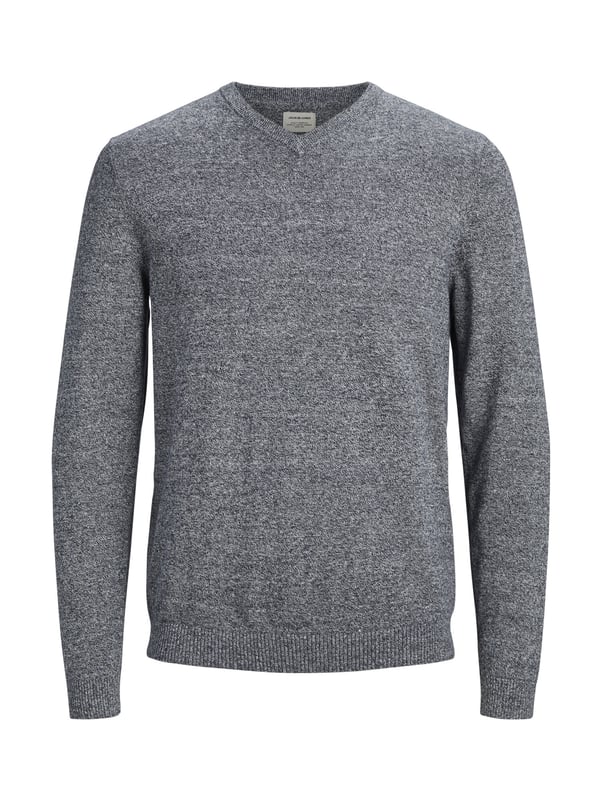 Deze gebreide trui van Jack & Jones is een warme en elegante trui voor de koudere dagen. De trui heeft een V-hals voor een klassieke en stijlvolle look. De trui heeft lange mouwen die warmte en bescherming bieden. De trui heeft geribde boorden en zoom voor een perfecte pasvorm. De trui voelt zacht aan en heeft een rechte zoom, waardoor hij comfortabel draagt. De trui is effen van kleur, waardoor hij er eenvoudig en modern uitziet. De trui is gemaakt van hoogwaardige materialen die duurzaamheid garanderen. Deze gebreide trui is een veelzijdige en gezellige basic voor je garderobe die je met verschillende outfits kunt combineren.