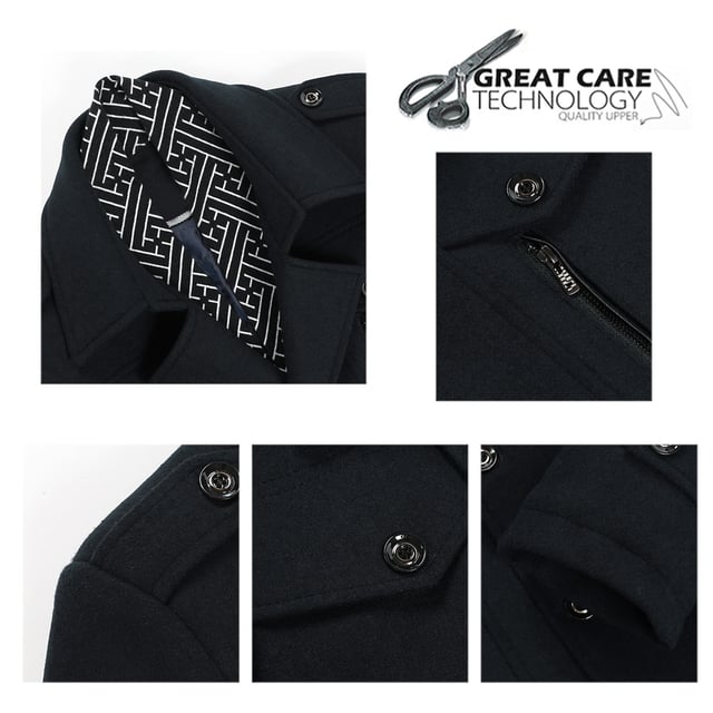 [Materiaalonderhoud] SUPERIEUR MATERIAAL-Wol 30% Polyester 70% Het is comfortabel, ademend, zachter, gladder, gemakkelijker te wassen en behoudt de vorm. Het ademt vrij en absorbeert zweet. WASSEN-Stomen wordt aanbevolen; handwas is mogelijk, maar met koud water. VEELZIJDIGE GELEGENHEID - Het is geschikt voor meerdere gelegenheden, zoals het dagelijks leven, zakelijke bijeenkomsten, modieuze feesten, elke grote vakantie, enz. [Pakket] 1 * Jas