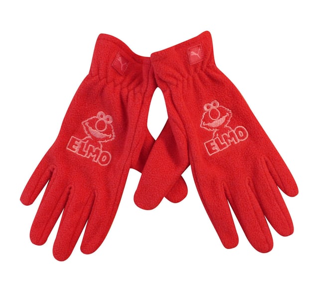 Puma Sesame Street Elmo Gloves Kids Youths Children Red 041271 02 A187C