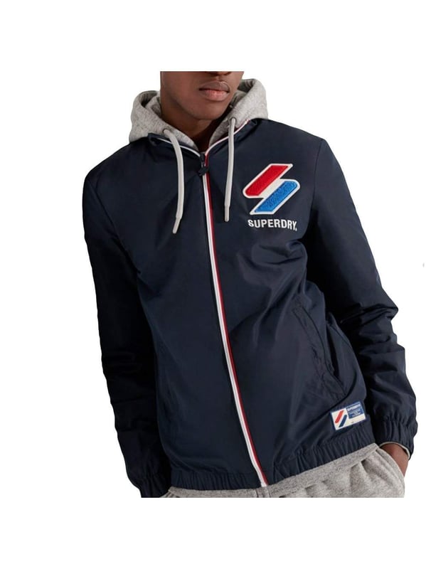 Veste Superdry Style Track Herren Blau Synthetik. Authentisches Kleidungsstück der Marke Superdry - Streetwear/Sportswear-Design von Superdry - Superdry für Herren, perfekt für den Alltag - Die blaue Superdry-Jacke lässt sich hervorragend mit dem Rest Ihrer Garderobe kombinieren - bequeme Synthetikmaterialien - klassisch - Style Track -