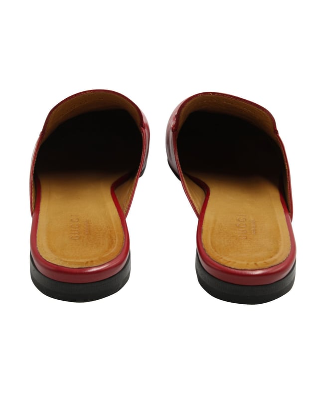 VINTAGE, RRP AS NEW
Made in Italy, iconic and timeless design, bold red color leather with some small creasing. sole has visible signs of usage, comes with original box. 
Gucci Red Mules with Horsebit
Color: red
Material: Leather
Condition: good
Size: 38
Sign of wear: No
SKU: 115393 / SVSGSH190882  
Gucci Red Mules with Horsebit
Color: red | red
Material: Leather | Leather
Condition: good
Size: One Size | One Size
Sign of wear: No
SKU: 444442 / SVSGSH190882 / SVSGSH190882