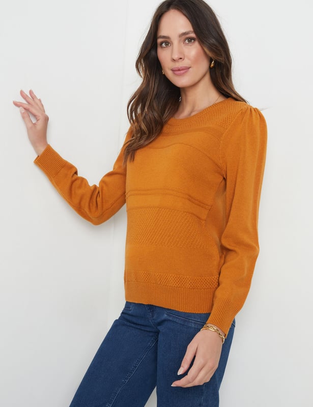 KATIES Womens Jumpers Cardigans Rust Brown Long Sleeve