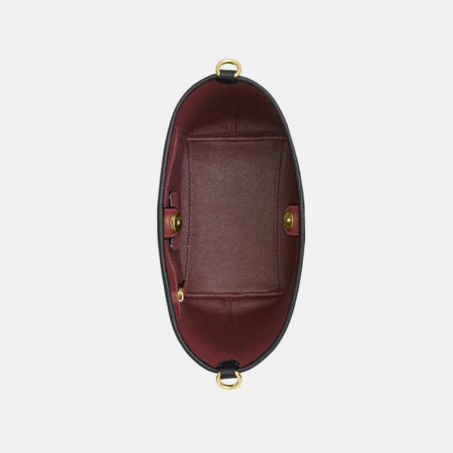 City Bucket Bag in Double Face Leather,  Length: 16.50 cm,  Width: 11.50 cm,  Height: 21.00 cm