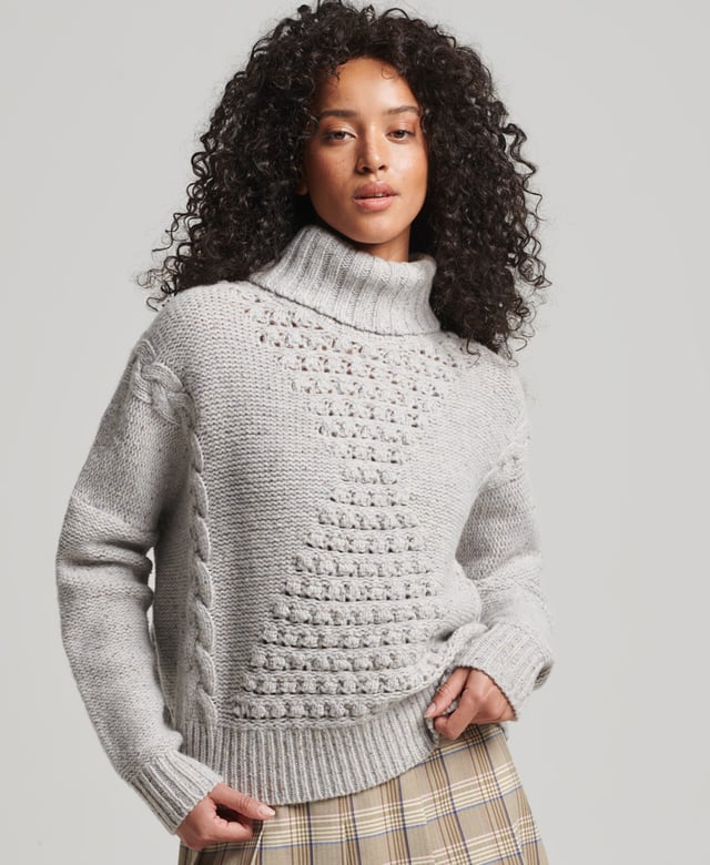 Cable roll neck jumper clearance