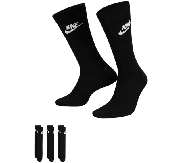SOFT SOCKS IN A CREW CUT. The Nike Sportswear Everyday Essential Socks are made with soft, stretchy fabric that moulds to your foot for all-day comfort.