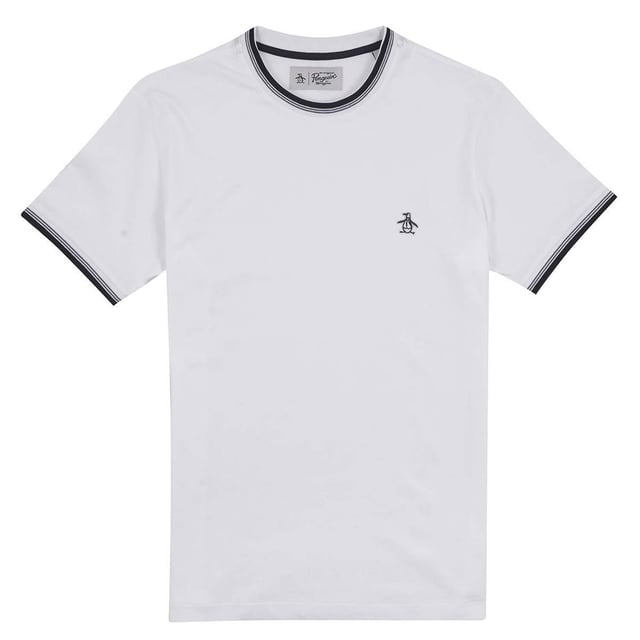 Ringer t-shirt with ribbed cuff and collar. Sticker Pete branding