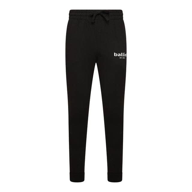 Heren joggingbroek van het merk Ballin Est. 2013. De joggingbroek van Ballin Est. 2013 is gemaakt van 80% hoogwaardig katoen en 20% polyester, en heeft een normale pasvorm. Het zachte katoen zorgt voor een heerlijk draagcomfort.  Modelnaam: Small Logo Jogging PantCategorie: heren joggingbroekMaterialen: katoen, polyesterKleur: zwart
