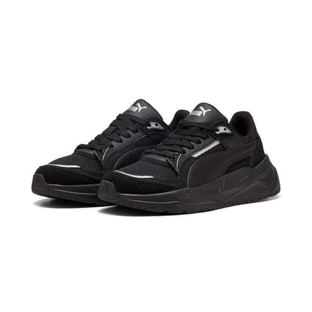 PRODUCT STORY: Future-forward vibes meet superior comfort for your active lifestyle. Featuring a mesh upper with synthetic and suede overlays, comfortable CMEVA midsole, and a rubber outsole. The SOFTFOAM+ sockliner ensures every step feels amazing. With a printed logo on the tongue and heel, lace closure, and a futro aesthetic, PUMA's got your style covered. FEATURES & BENEFITS: SOFTFOAM+: Step-in comfort sockliner designed to provide soft cushioning thanks to its extra thick heel; CMEVA: PUMA's compression-moulded EVA material for lightweight performance. DETAILS: Regular width; Mesh upper; Lace closure; CMEVAV midsole; Rubber outsole; PUMA branding details.