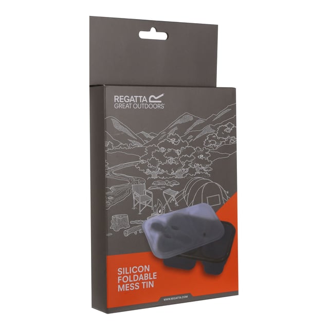40% polypropylene & 60% silicone. Divided into 2 Compartments. Detachable lid. Clip-on one piece fork/spoon. Made from durable food-grade material. Folds for compact size.