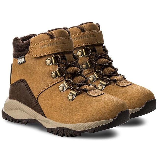 Merrell Boots de cuero de cuero liso de trigo impermeable alpino botas de cuero liso MC57095
