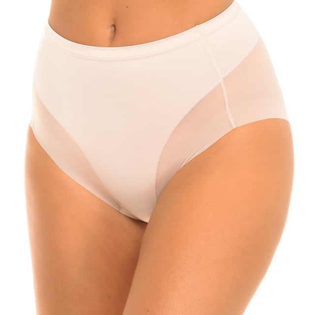 Secrets panties Janira
 Shaping thong effect.
 Elastic waistband.
 Seamless, leaves no mark.
 Thong and panties in a single garment.
 Comfortable and breathable semi-transparent fabric.
 Inner lining.
 Seams seen in tone.
 Composition: 70% Polyamide, 30% Elastane
 Care:
Wash at a maximum temperature of 30º.
 - Do not use bleach.
 - Do not use dryer.
 - Do not iron.
 - Do not dry clean.