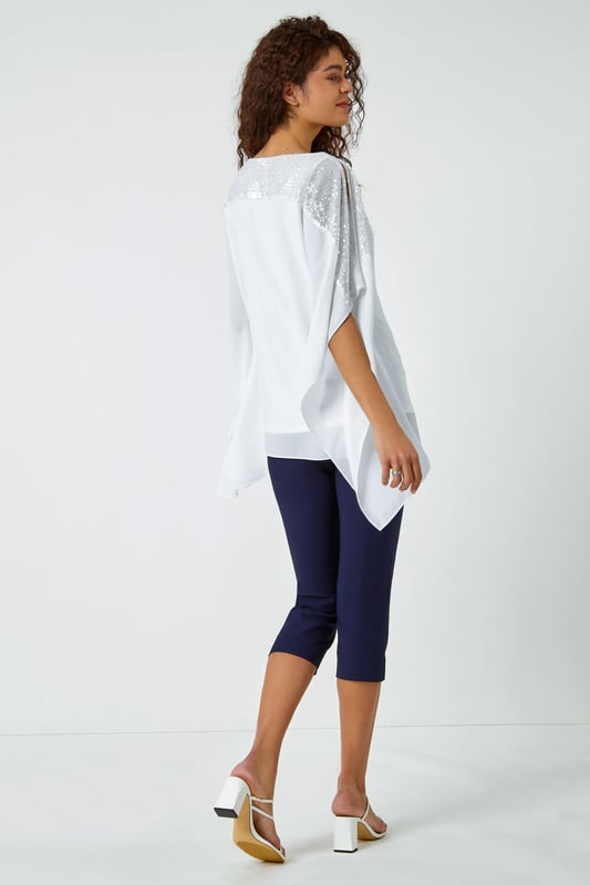 Embellished clearance chiffon top