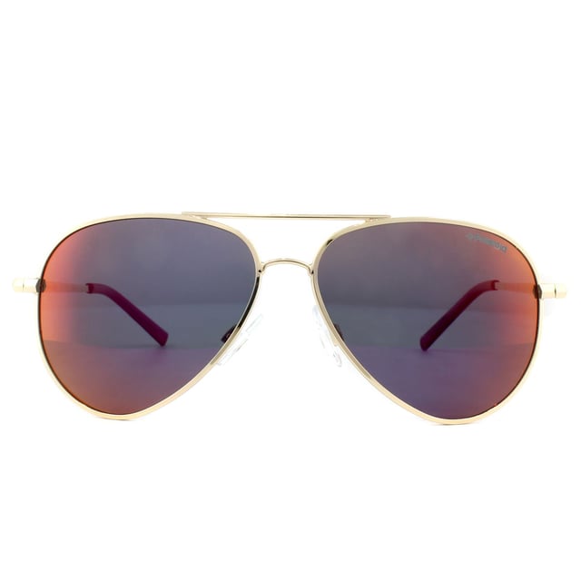 Polaroid Kids Sunglasses PLD 8015/N J5G AI Gold Grey Pink Mirror Polarized are a brightly coloured aviator for children with the excellent Polaroid lenses to protect your child's eyes with 100% UV400 protection and glare reduction with the polarized filters for perfect vision