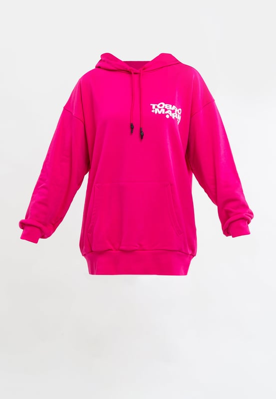 Tom Barron oversized damesjurk met capuchon en logo op de rug