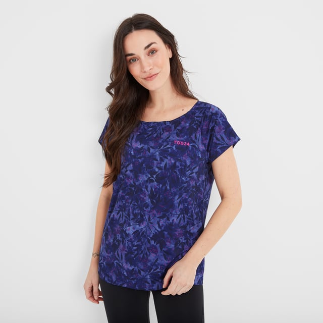 Made to keep you cool as you move, our Halsam is a lightweight, breathable technical top for women. The supersoft, quick-wicking fabric moves moisture away from your skin, so you never feel damp and clammy. Team with leggings and put Halsam's 4-way stretch construction to the test as you limber up at pilates, feel the burn at zumba, or stretch it out at yoga. Cut to flatter every shape and size, the gently curving hemline is slightly longer at the back for extra coverage and a more confident workout. Featuring raglan short sleeves and gorgeous crossover strap detailing at the back, Halsam effortlessly takes you from the yoga studio to coffee with your friends in style. Beautifully finished by our team in West Yorkshire where this performance top was designed, a discreet TOG24 logo printed on the chest underlines our ethos of 'Truth Over Glory'.