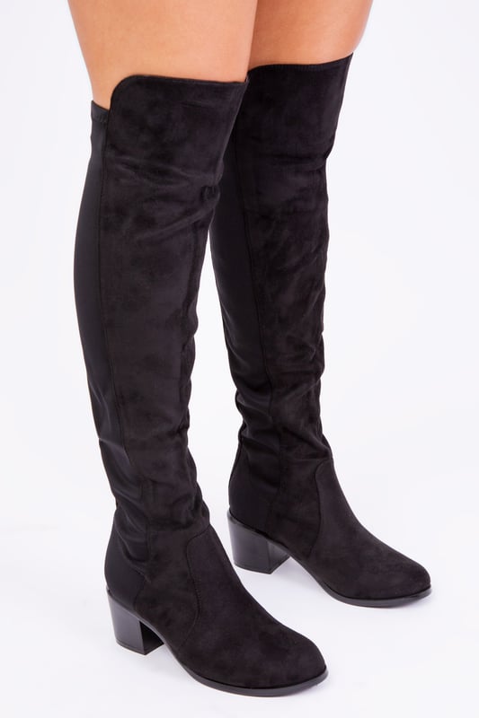 Mid heel thigh new arrivals high boots