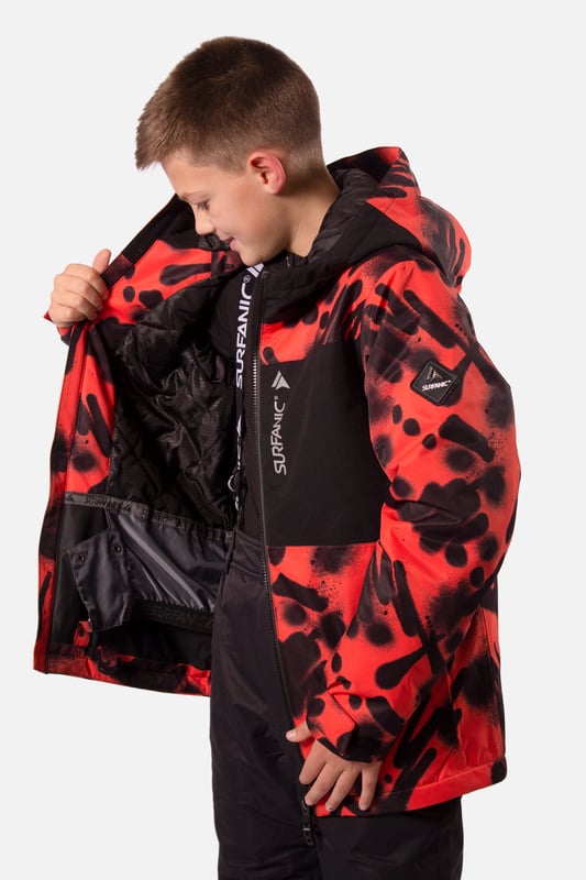 The Misfit snow jacket stands out from the crowd and is our premium youth jacket styled for maximum impact. The Misfit has fully taped seams and is highly waterproof to 10,000mm with a breathability rating of 10,000gms/M2 this technical snow jacket will make sure you’ll stay warm and dry. The Misfit jacket is made from our durable coated ripstop fabric and is feature packed. This jacket offers a great bang for your buck with under arm ventilation for when you need to dump heat, a powder skirt with Lycra wrist guards to keep the snow out and warmth in. A dry butt patch, to do exactly that, lift pass pocket on the left sleeve, soft chin guard, internal storm flap, zipped handwarmer pockets and a zipped comms pocket with headphone routing system all complete this street wear inspired piece.

Powder skirt -Whether you're hitting the powder on skis or snowboard, this snow skirt creates a tight seal around your waist to keep the snow out and the warmth in. Made from durable waterproof materials and an internal dry butt patch (DBP) to keep it all warm and dry.

Snow cuff / wrist gaiter -This is perfect for even the most extreme conditions, featuring a tight seal that bridges the gap between your glove and jacket.

Zipped pockets -Pockets designed for everything you need for a full day up the mountain. Pockets for your lift pass, media, stash pocket for cash, wallet pocket and phone pocket for protection and to keep the battery warm.

Design features:

    Taped seams
    Water-resistant chest pocket
    Fixed hood
    Super soft chin guard
    Zipped sleeve ski pass pocket
    Snow cuffs
    Twin zipped tricot lined hand warmer pockets
    Waterproof snow skirt
    Dry butt patch ( DBP )

Fabric & performance:

    Regular fit
    Shell 100% polyester
    Water resistant coating 10,000mm
    Breathbility rating MVP 10,000 gm²

Insulation & lining:

    100% recycled polyester low loft insulation.
    Insulation. 80 gm² body 40 gm² Sleeves
    Lining 100% recycled embossed polyester.