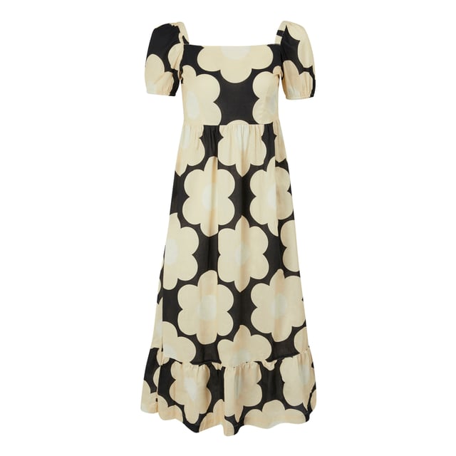 100% Cotton. Fabric: Coolweave, Poplin. Design: All-Over Print, Daisy. Fabric Technology: Breathable. Back Elasticated, Gathered Panel. Neckline: Square Neck. Sleeve-Type: Balloon, Short-Sleeved. Sustainability: Sustainable Materials. 8 UK: 32 in. 10 UK: 34 in. 12 UK: 36 in. 14 UK: 38 in. 20 UK: 45 in. 18 UK: 43 in. 16 UK: 40 in.