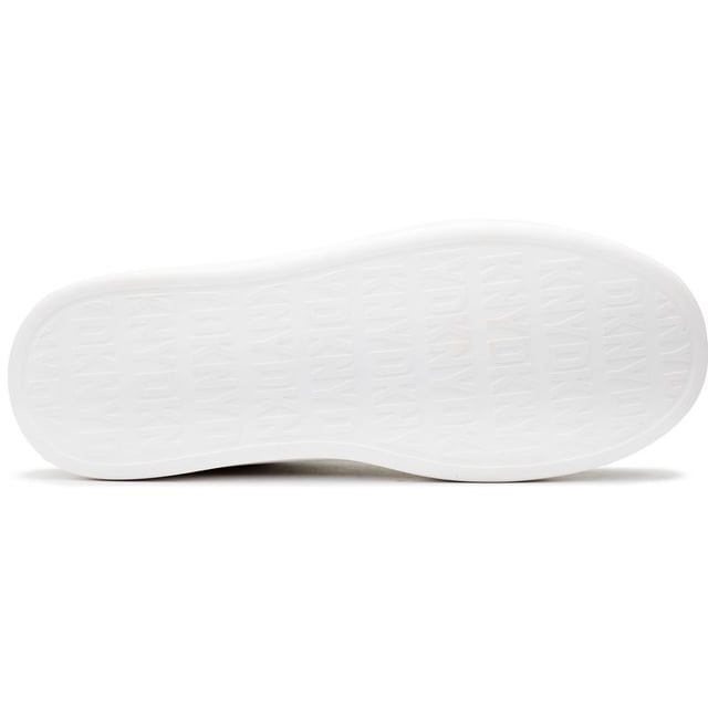 Ready For The Season Of All, Add Some Designer Touch To Your Sporty Smart Outfit With The Crisp And Bright White Jonas Trainer From Dkny. Tonal Dkny Signature Branding And Black Ankle Cushion Adds Subtle Sophistication To This Fine Nylon Trainer, Set On A 5cm Elevated Platform Sole. The Removable, Arch-supporting Cushioned Insole And The Socklike Fit Ensure Superb Comfort For All Day Wear.