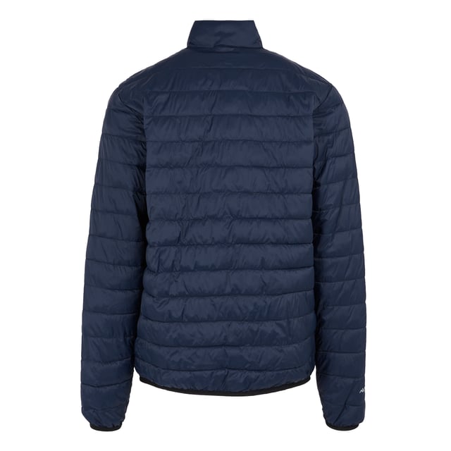 Material: Polyamide. Filling: Feather-Free, Synthetic Down. Design: Logo, Plain. Fabric Technology: Durable, DWR Finish, Insulating, Lightweight, Tear-Resistant, Waterproof. Bulk Free, Compressible, Packaway, Padded. Neckline: High-Neck. Sleeve-Type: Long-Sleeved. Cuff: Stretch Binding. Pockets: 2 Side Pockets, Zip. Fastening: Full Zip. Hem: Stretch Binding. Denier: 20D. Contents: 1 Drawstring Bag. Sustainability: Cruelty Free, Made from Recycled Materials. S: 38 in. M: 40 in. L: 42 in. XL: 44 in. XXL: 48 in. 3XL: 51 in.