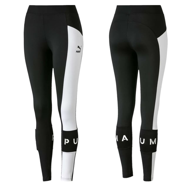 Puma XTG Stretch Waist Bottoms Colourblock Black White Womens