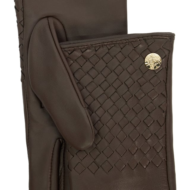 Elevate your winter wardrobe with Idols, exquisite woven leather gloves crafted from premium leather. Designed with stylish woven details and gold Dune London branding at the wrist for a sophisticated touch, these gloves are more than just a practical accessory on chilly days.