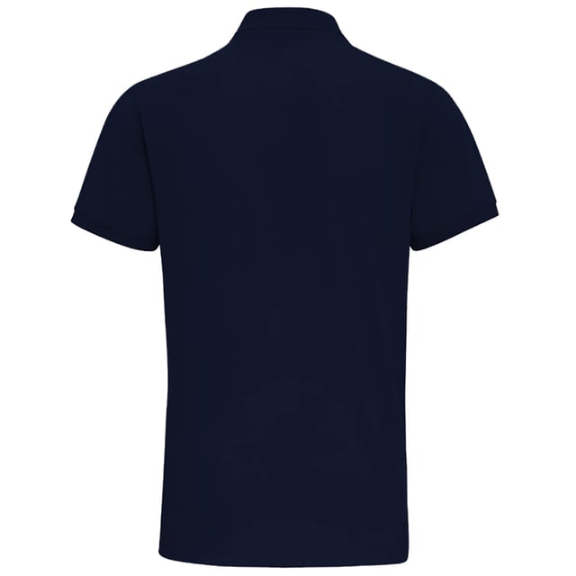 Classic fit polo shirt. Ribbed knit collar and sleeve cuffs. Twin needle stitching on hem. Two self coloured buttons on placket. Machine washable. Moisture wicking fabric helps to regulate body temperature. Fabric: 65% Polyester, 35% Cotton. Size (Chest): S 37, M 40, L 42, XL 44, 2XL 47, 3XL 49, 4XL 51, 5XL 53.