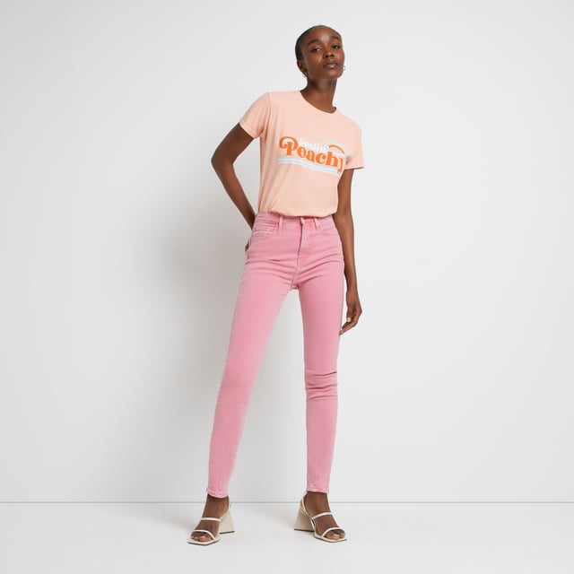 Blush skinny jeans sale
