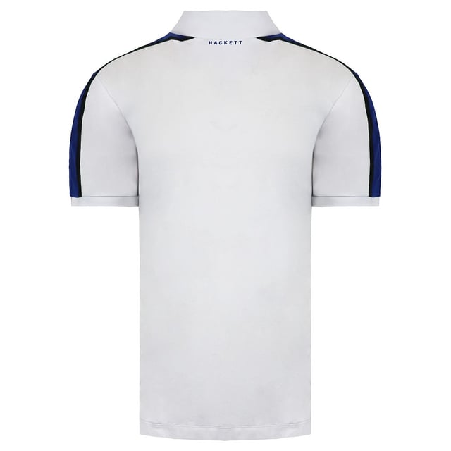 Hackett Aston Martin Racing Shoulder Panel  White Mens Polo Shirt HM562677 802
