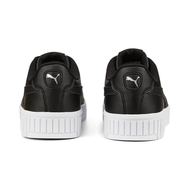 PRODUCT STORY: Introducing the Carina 2.0. Taking its design cues from the '80s, this classic tennis silhouette feels right at home with the laid-back sneaker style of Californian beach towns. Staying true to its beloved look and feel, Carina steps into the new season with some refreshments: wider lines on the heel and perforations on the vamp bring added edge. What's more, our SOFTFOAM+ sockliner is there to provide soft cushioning and comfort all day long. FEATURES & BENEFITS  - Recycled Content: Made with at least 20% recycled material as a step toward a better future. SOFTFOAM+: Step-in comfort sockliner designed to provide soft cushioning thanks to its extra thick heel. DETAILS  - Leather upper with perforated vamp. Rubber midsole and outsole. Wider vertical lines on heel. PUMA Formstrip on medial and lateral sides. PUMA Cat Logo on heel.