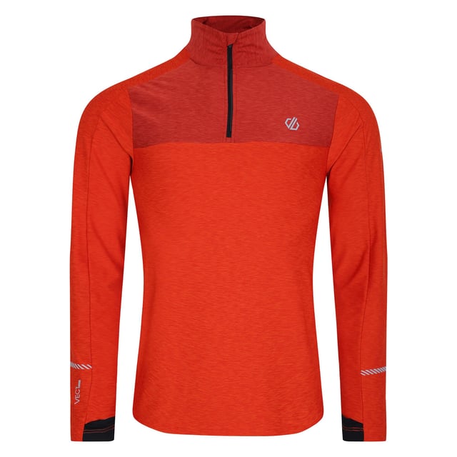 91% Polyester, 9% Elastaan. Stof: Q-Wic. Ontwerp: Contrast, Verweerd, Embleem. Zakken: Klein sleutelzakje. Sluiting: Halve Rits, Pull Over. Mouwtype: Met lange mouwen. Halslijn: Staande Kraag. Stoftechnologie: Biomotion Reflecterende Technologie, Vect Cool. Lichtgewicht, duimlussen. XS: 36 in. S, L: 38 in. XL: 44 in. XXL: 47 in. 3XL: 50 in. 4XL: 54 in. 5XL: 57 in.
