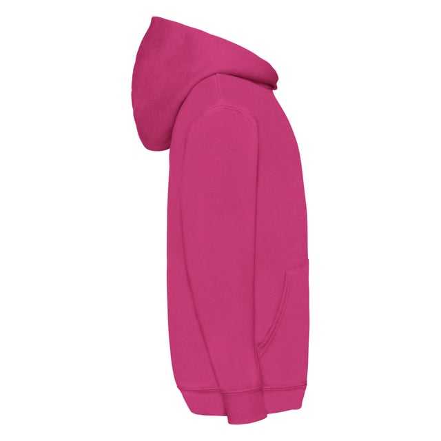 Single jersey back neck tape for comfort.  Double fabric hood without drawcord, in line with European Childrenswear legislation.  Front pouch pocket.  Waist and cuff rib in cotton/elastane for shape retention.  Also available in mens sizes code 62208 and in ladies sizes code 62038. Weight: 280g/m². Fabric: 80% cotton Belcoro® Yarn 20% polyester.