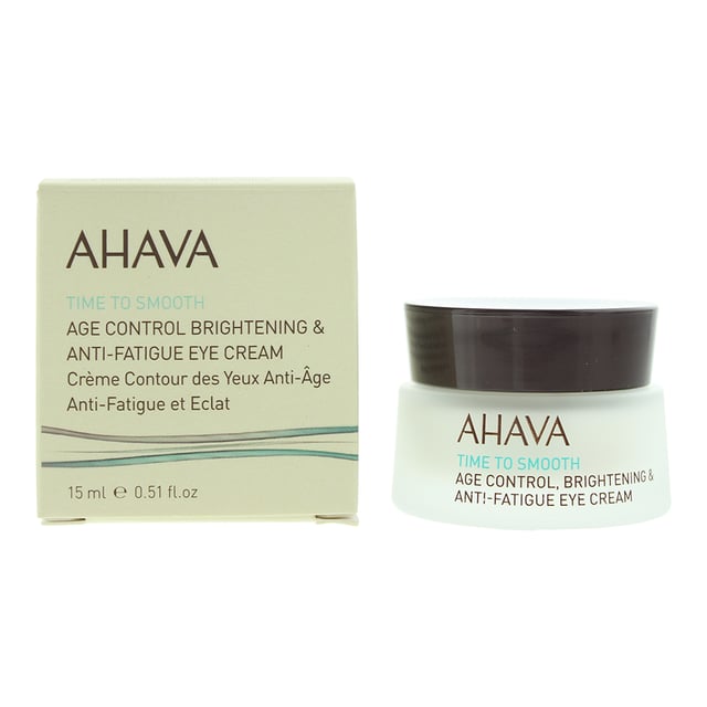 Ahava Time To Smooth Age Control Brightening & Anti-Fatigue Eye Cream is a revitalizing formula designed to reduce the appearance of dark circles, puffiness, and signs of fatigue. Infused with brightening and hydrating ingredients, it leaves the delicate eye area looking refreshed, radiant, and more awake. Perfect for daily use to achieve a luminous, youthful look.
