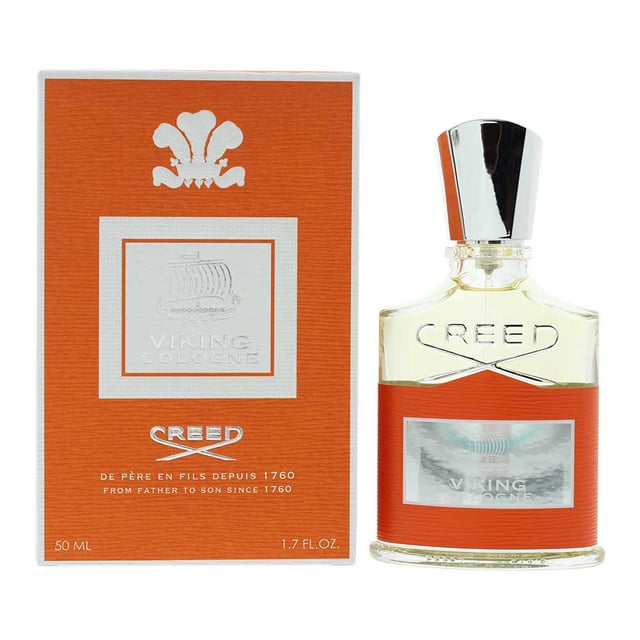 Viking Cologne, launched in 2021, is an Aromatic Fougere fragrance for men by Creed. Created by Erwin Creed and Olivier Creed, this fragrance is perfect for Summer and is mostly worn during the day. Top notes of this fragrance are Mandarin Orange, Pink Pepper, Lemon and Bergamot. Middle notes of this fragrance are Lavender, Geranium, Sage, Nutmeg and Rosemary with base notes of Vetiver, Sandalwood, Olibanum, Patchouli and Cedar.