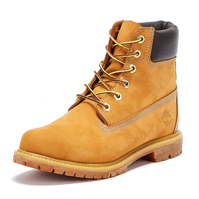 Timberland Womens 6 Inch Premium Wheat Nubuck Leather Boots