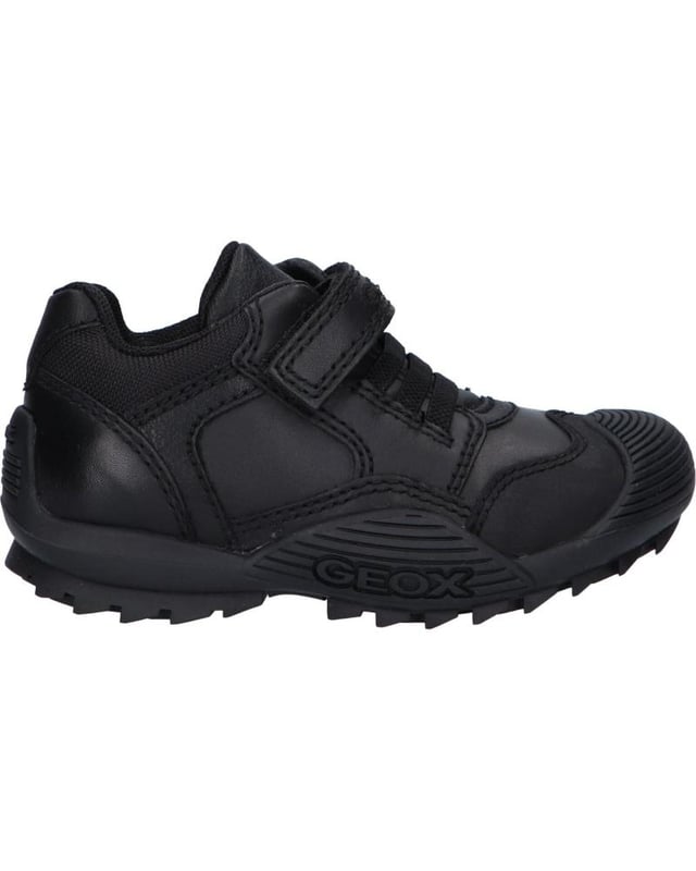 SHOES GEOX FOR BOY J0424B 043ME J SAVAGE Black, Padded insole, Nonslip soles, Flexible sole