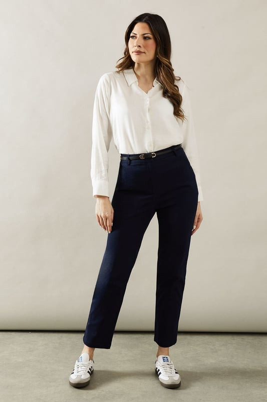 Belted Tapered Trouser
