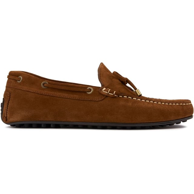 Crafted In Silky Premium Suede, These Driver Loafers By Hackett Are A Must-have For Your Wardrobe This Spring And Summer Season. The Slip-on Features A Stylish Kiowa Construction, Decorative Lacing And Contrast Stitching For A Dapper, Casual Look.