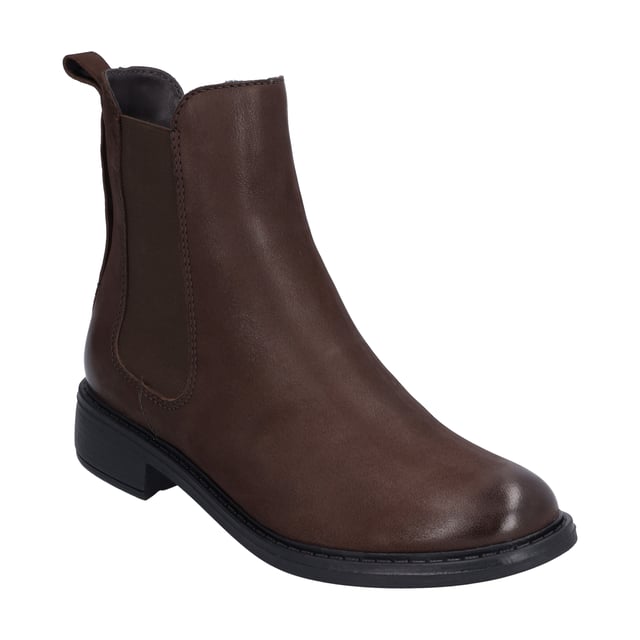 Herbst und Winter-Zeit ist Stiefeletten-Zeit. Genieße diese raue Zeit im Jahr mit unseren braunen Stiefeletten. Das langlebige Nubuk-Leder sorgt für einen Top-Tragekomfort. Der Gummizug ermöglicht einen guten Halt und einen problemlosen Einstieg in den Schuh. Die herausnehmbare Sohle kannst Du einfach wechseln und so Deine ganz eigenen Einlagen verwenden. Die AGO Fertigungsart garantiert Leichtigkeit und Langlebigkeit. Weite G ist für normale Füße optimal geeignet. Geh Deinen Weg mit Selena 19.
