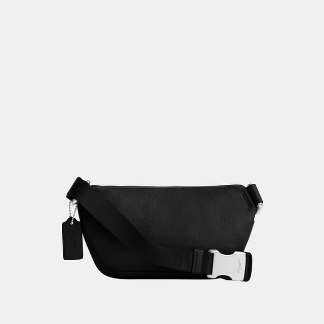 Elias Mini Belt Bag in Pebbled Leather Length 21.5cm,  Width 5.5cm, Height 11.5cm