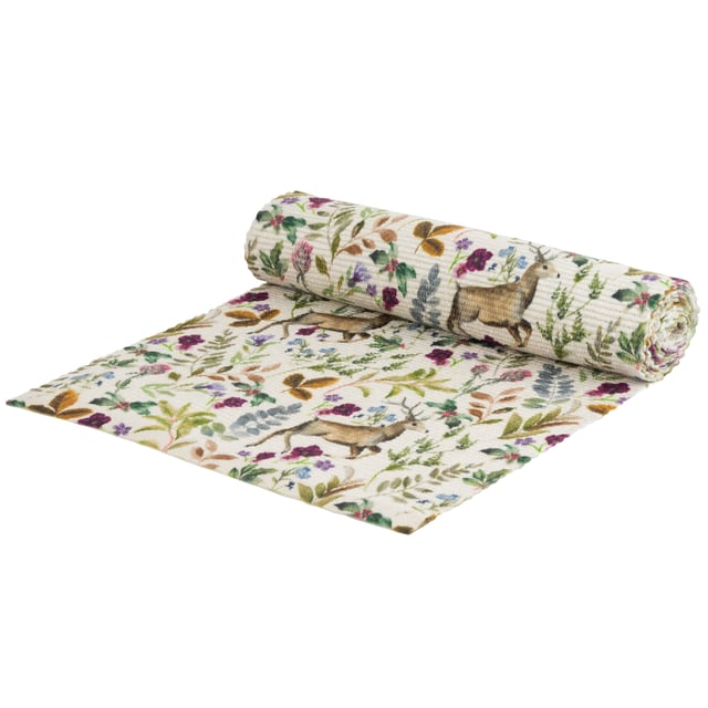 A wonderfully festive set of four placemats which features charming Reindeers who stand proudly amongst the vivid seasonal florals. Digitally printed for exceptional clarity on a durable woven polyester fabric, these beautifully designed table placemats will instantly transform your Christmas dining table.